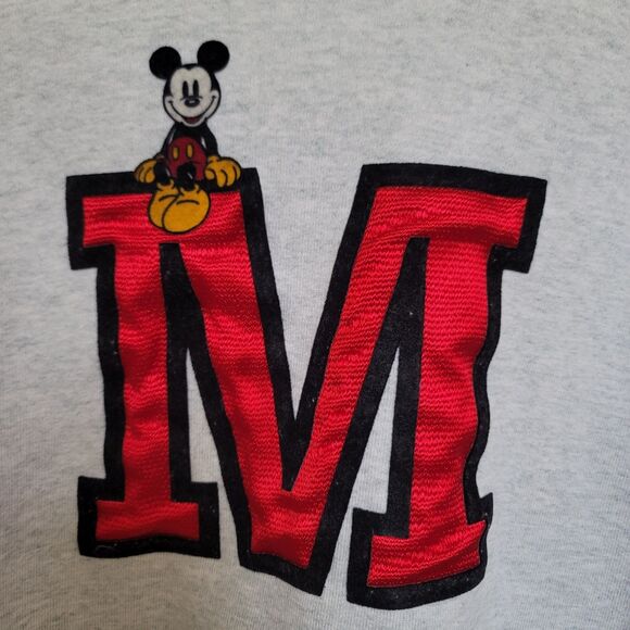 90's Vintage Disney Mickey & Co. Mouse Varsity Jacket Coat Size Large Snaps - Picture 4 of 4